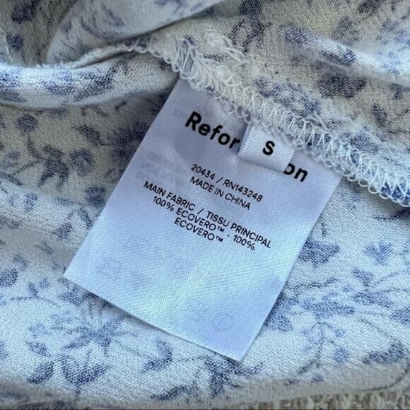 Reformation Amira Johanna Floral Print Pullover Blouse Women’s Small - Picture 10 of 13